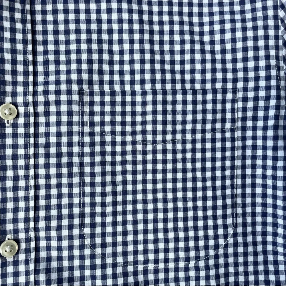 J. Crew Checkered Button-down Shirt Size S Slim Blue and White Gingham